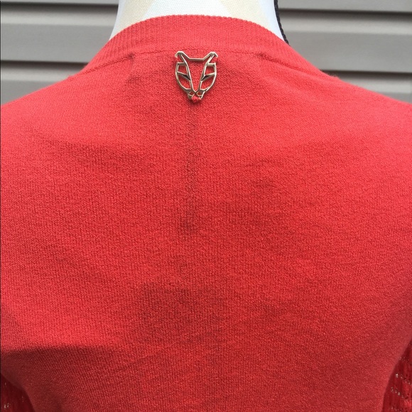 NWT Guess Orange Button Front Cardigan - Picture 5 of 8